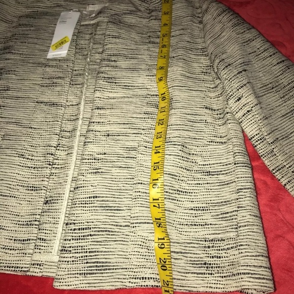 Eileen Fisher Natural Handloomed Cotton Furrows Round Neck Jacket Sz s/P248 NWT - Picture 5 of 11